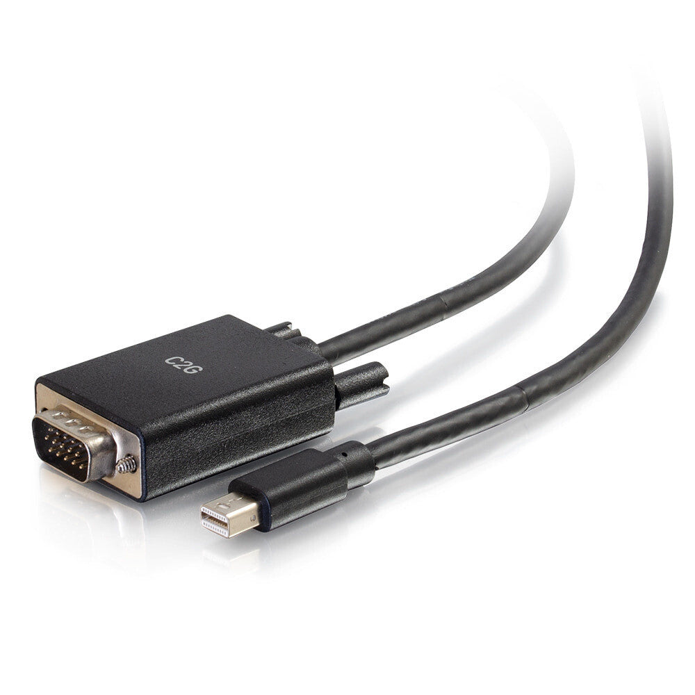 C2G 3ft (0.9m) Mini DisplayPortTM Male to VGA Male Active Adapter Cable - Black - LIMITED AVAILABILITY