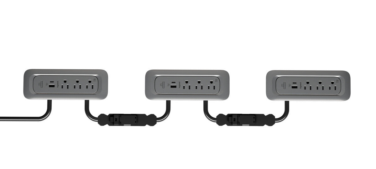 WIREMOLD MDCF3-MG power extension 0.91 m 3 AC outlet(s) Indoor Grey