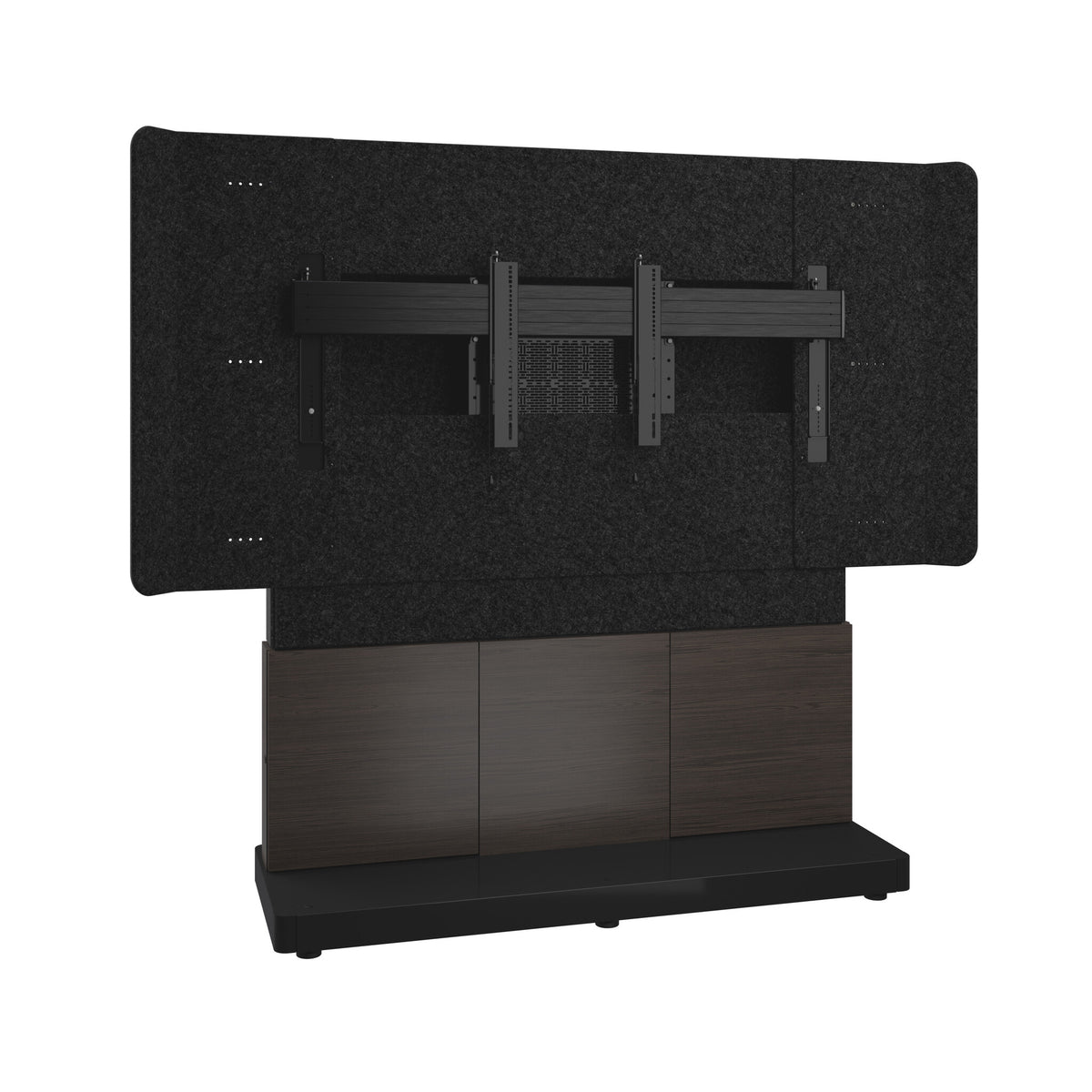 Middle Atlantic ForumTM Free-Standing 66" (3 Bay) Display Stand for (1) 76" to 85" Display, Dark Colorway