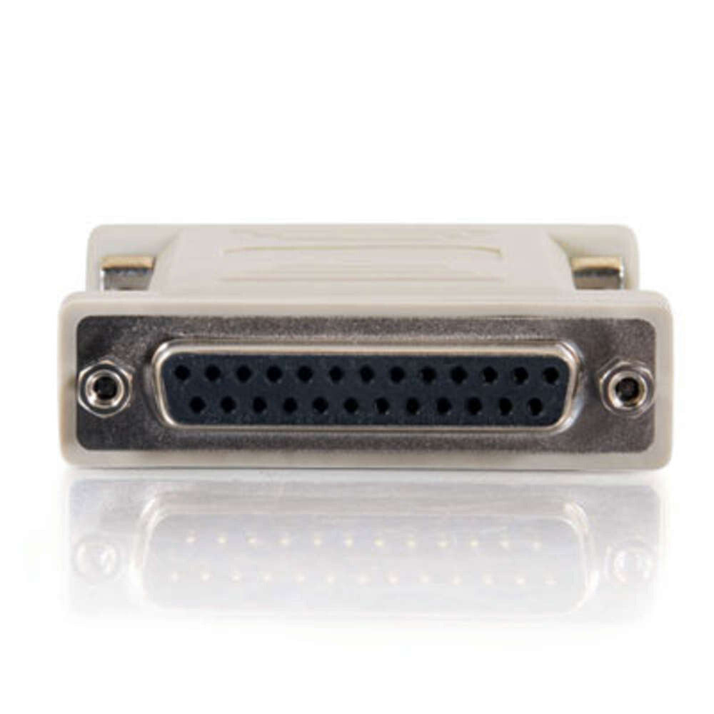 C2G DB25 Male to DB25 Female Serial RS232 Null Modem Adapter