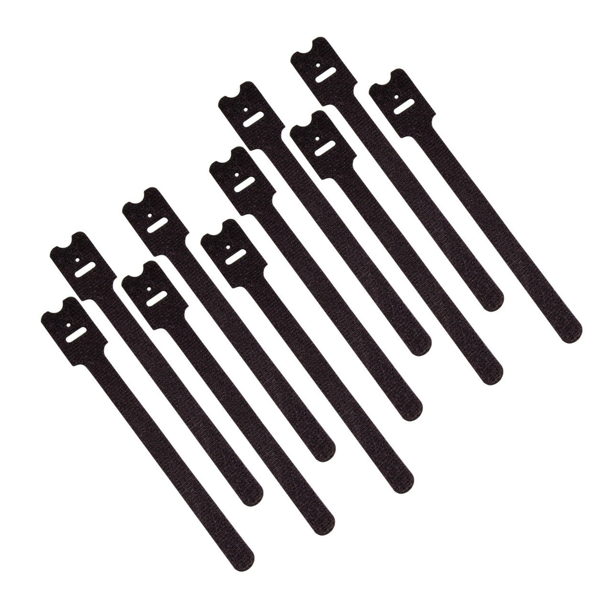 C2G 8in Screw-mountable Hook-and-Loop Cable Tie Multipack - 10 Pack