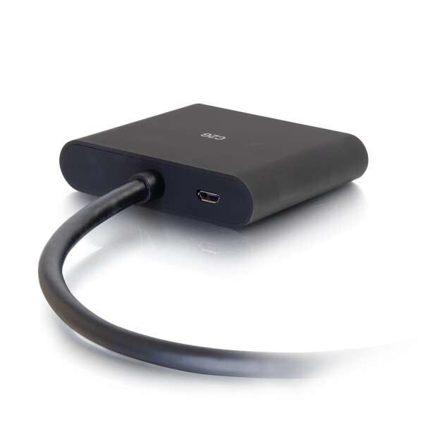 C2G 54293 video cable adapter DisplayPort 2 x HDMI + USB Micro-B Black