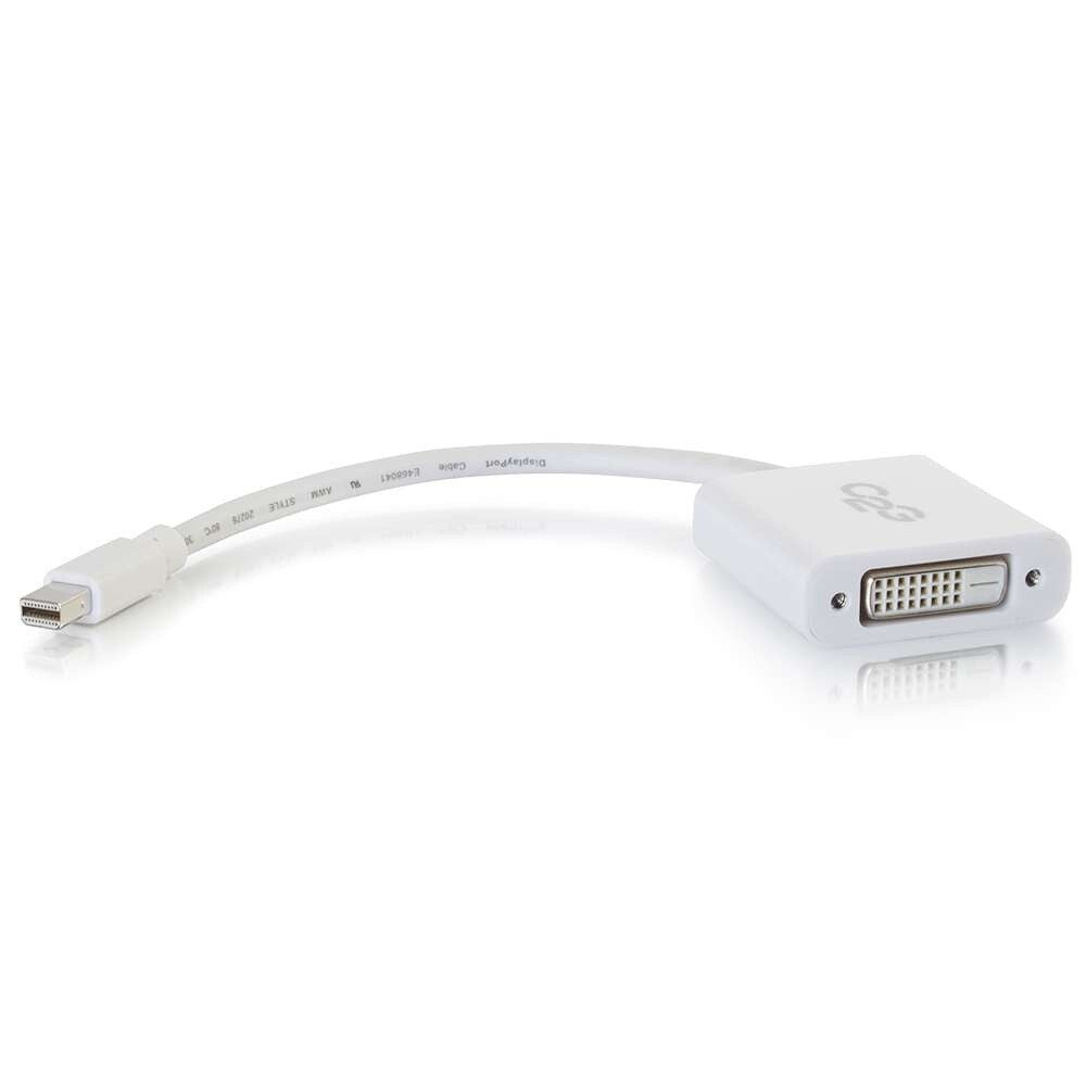 C2G Mini DisplayPort to DVI-D Active Adapter Converter - White