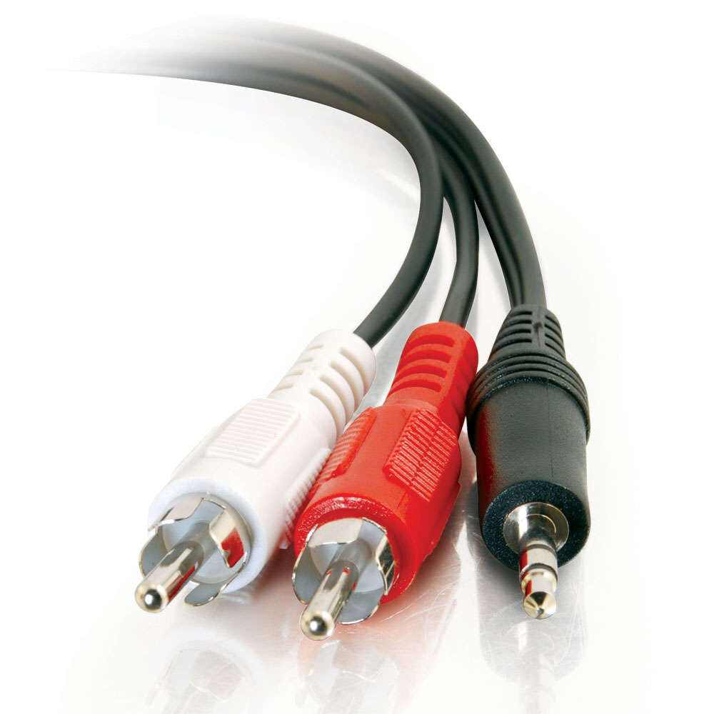 C2G 3ft (0.9m) Value SeriesTM One 3.5mm Stereo Male To Two RCA Stereo Male Y-Cable