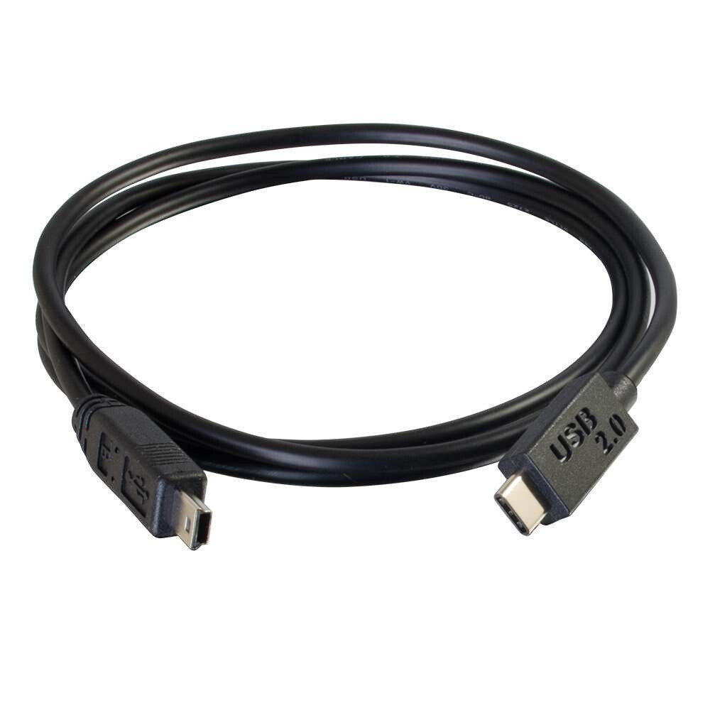 C2G 12ft (3.7m) USB 2.0 USB-C to USB Mini-B Cable M/M - Black