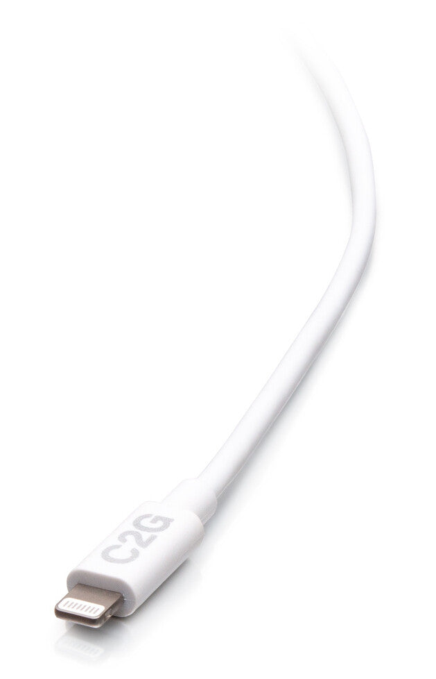 C2G 6ft (1.8m) USB-C® Male to Lightning Male Sync and Charging Cable - White