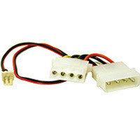 C2G 3-pin Fan to 4-pin Pass-Through Power Adapter Cable, 6" Multicolour 0.1524 m