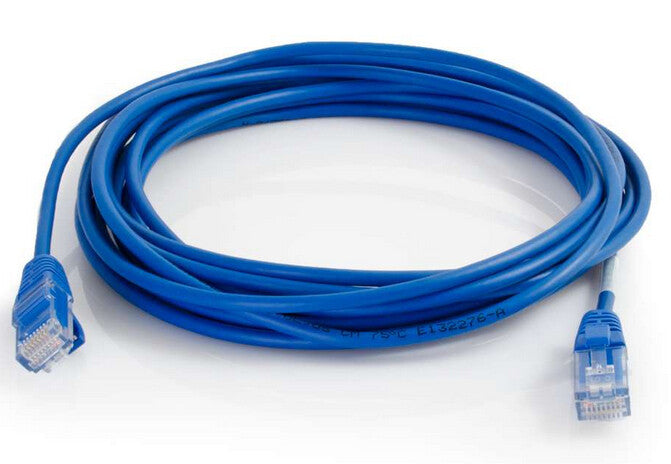 C2G 4ft (1.2m) Cat5e Snagless Unshielded UTP Slim Ethernet Network Patch Cable - Blue