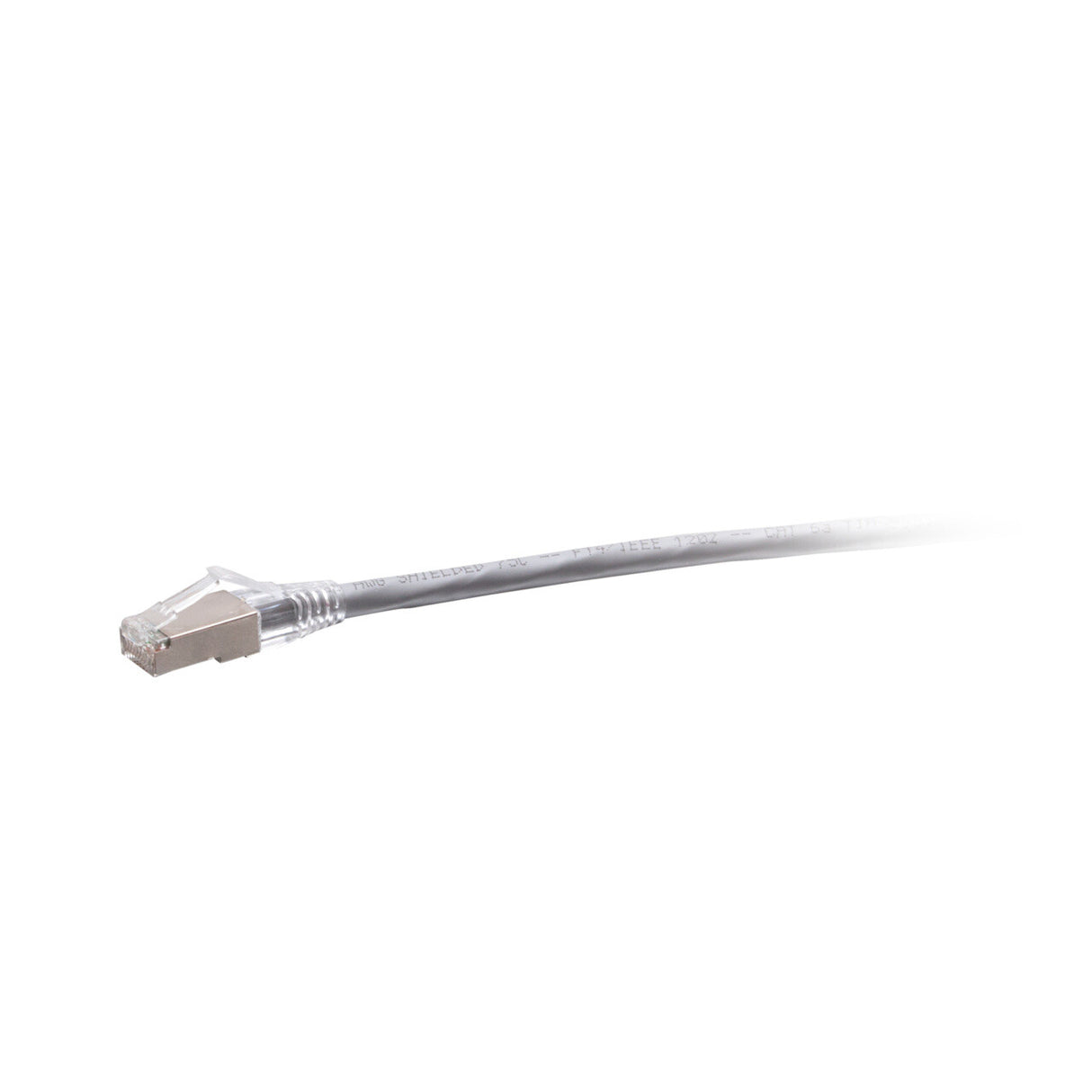 C2G 15ft (4.6m) TAA-Compliant F-Series Cat6a Snagless Shielded (STP) Network Cable - Gray