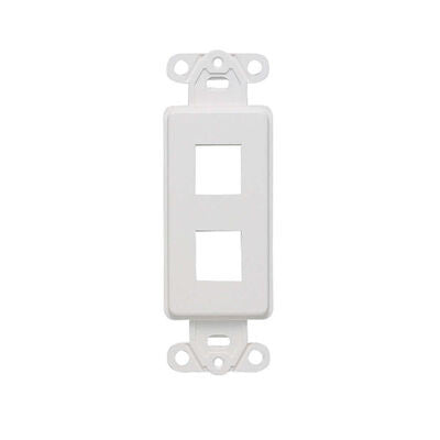 C2G Decorative 2-Port Multimedia Keystone Insert - White