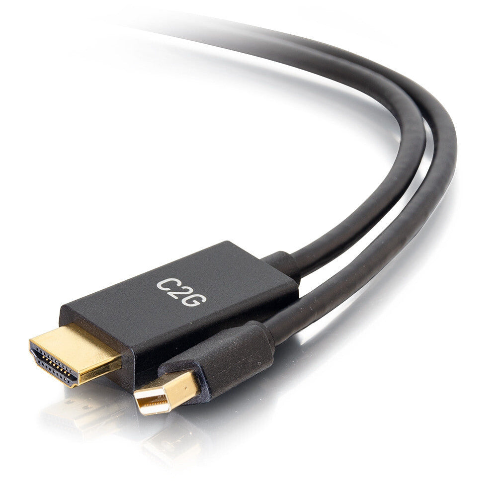 C2G 10ft (3m) Mini DisplayPortTM Male to HDMITM Male Passive Adapter Cable - 4K 30Hz