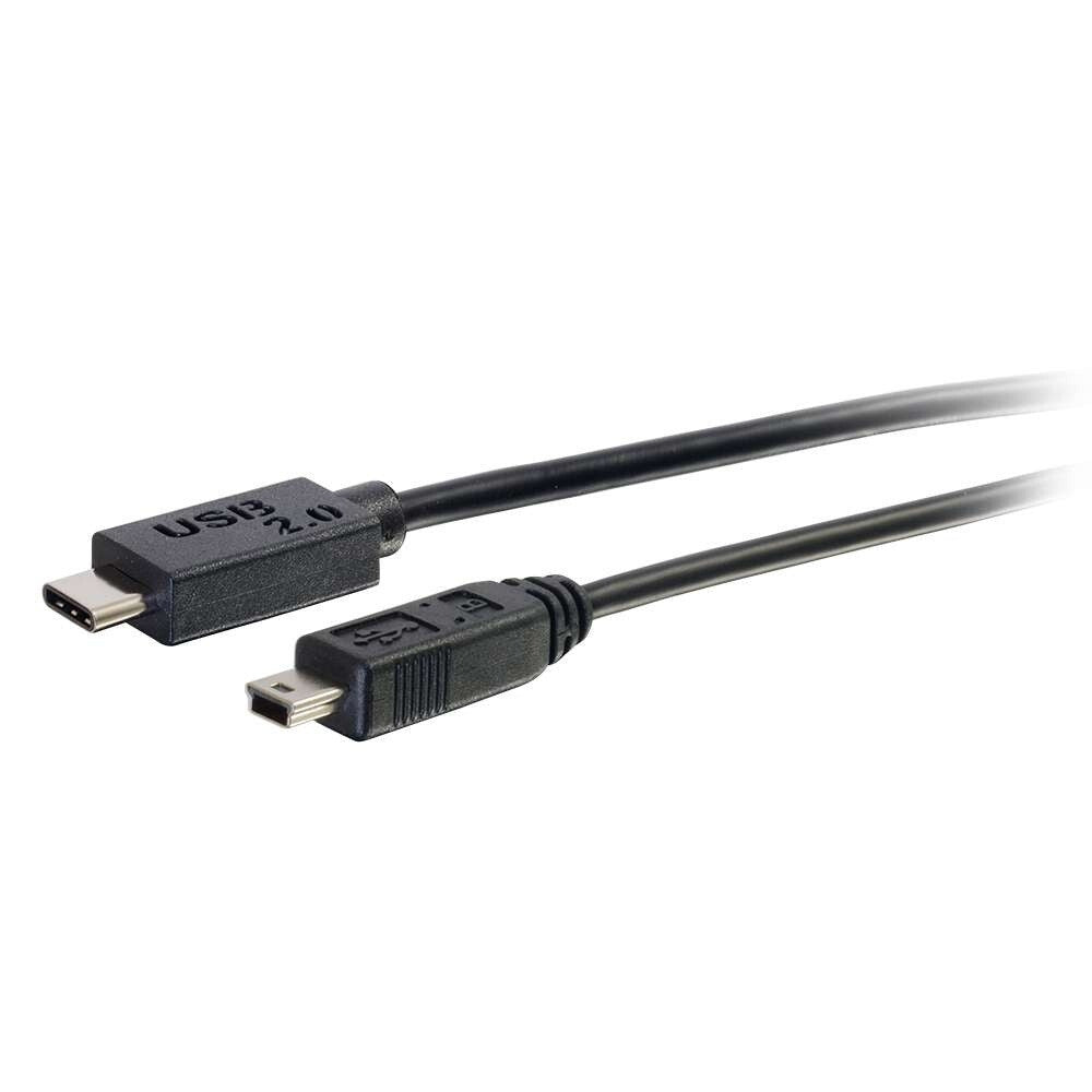 C2G 10ft (3m) USB 2.0 USB-C to USB Mini-B Cable M/M - Black