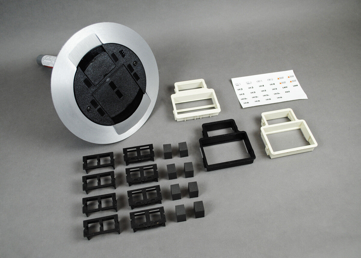 WIREMOLD AMD8ATCGY outlet box accessory Black, Silver 1 pc(s)