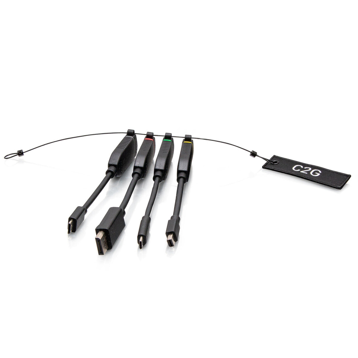 C2G Universal 4K HDMI® Dongle Adapter Ring with Color Coded Mini DisplayPort™, DisplayPort, USB-C®, and Mini HDMI