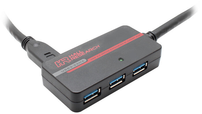 Hall Technologies USB3-33H4 interface hub USB 3.2 Gen 1 (3.1 Gen 1) Type-A 5000 Mbit/s Black, Red