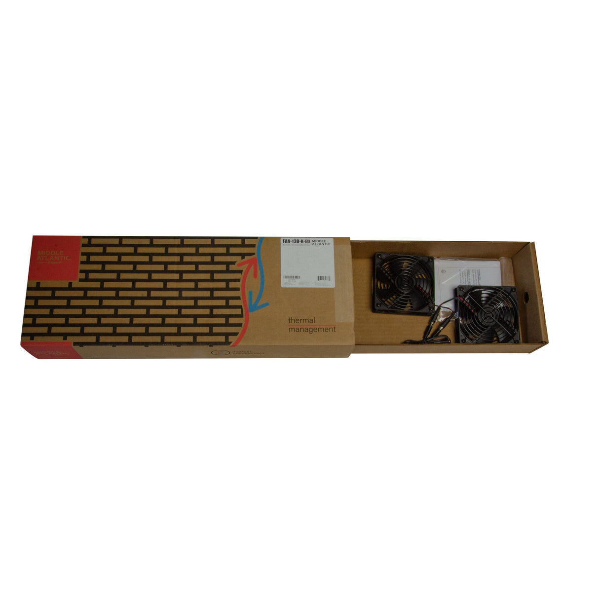 Middle Atlantic 101mm DC Fan Kit with (2) Fans, 138CFM for the European Union