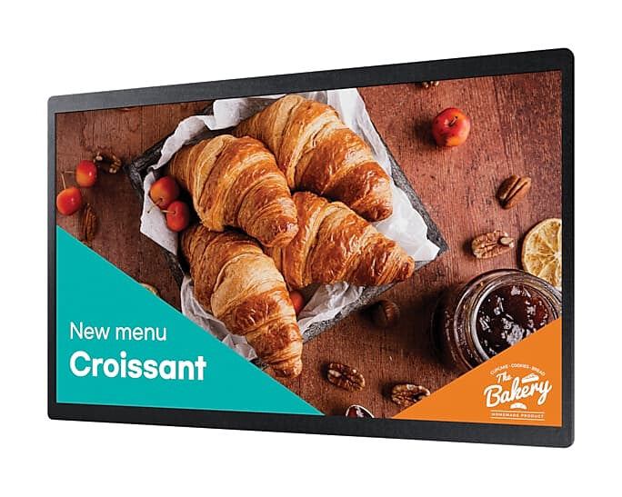 Samsung LH24QBCEBGC Digital signage flat panel 61 cm (24") LCD Wi-Fi 250 cd/m² Full HD Black Tizen 7.0