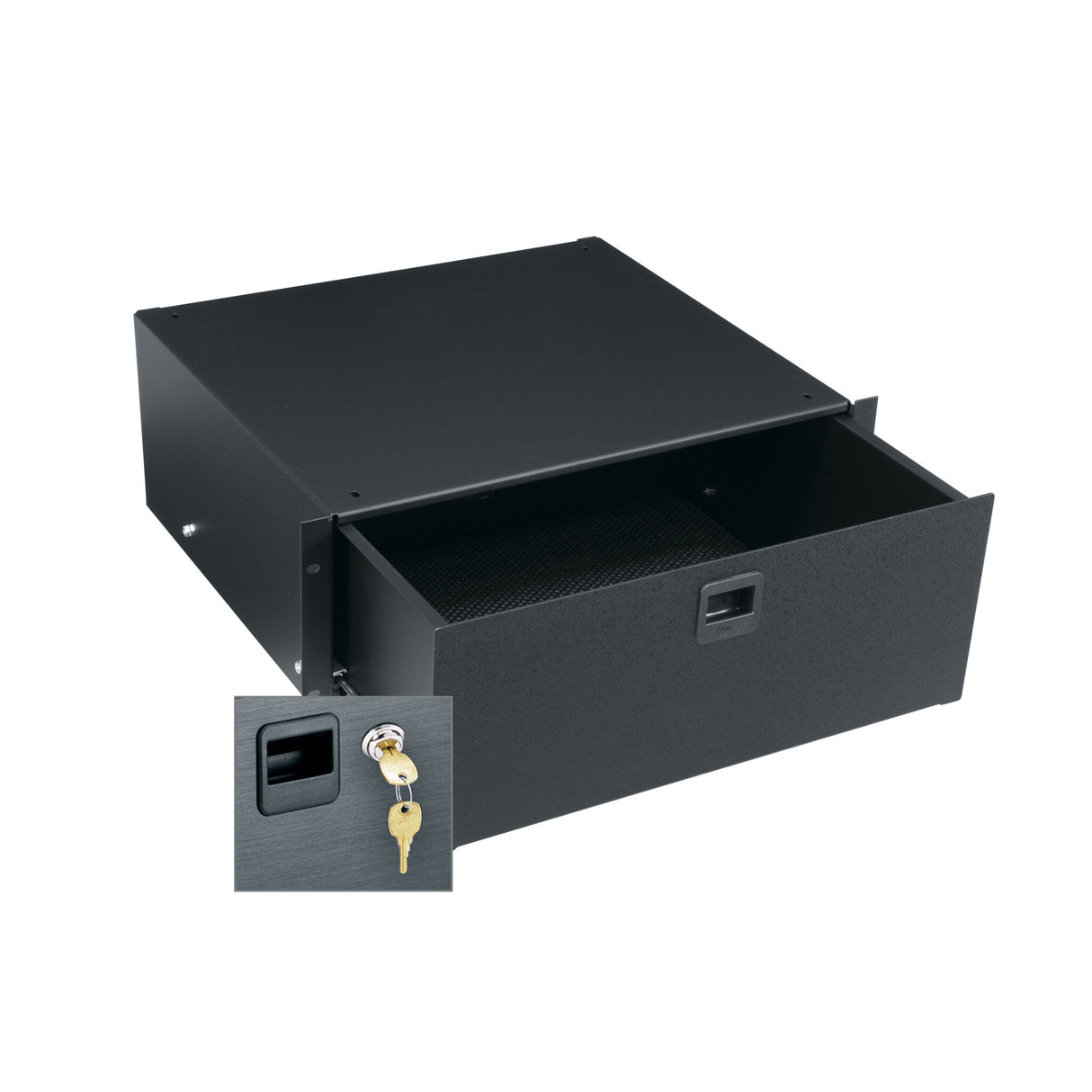 Middle Atlantic 4 RU Rackmount Drawer, Textured Face with Lock