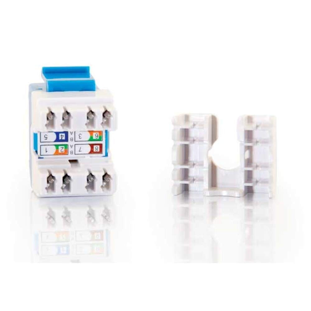 C2G 180° Cat6 RJ45 UTP Keystone Jack - Blue