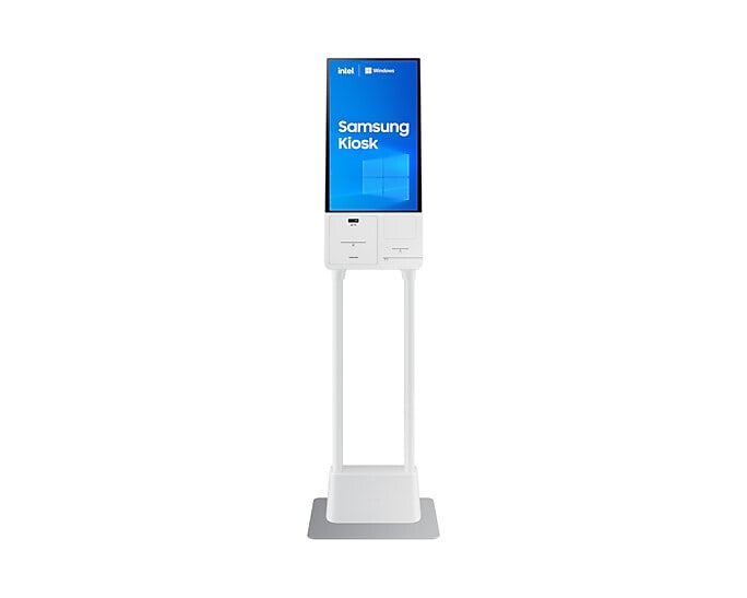 Samsung LH24KMC3BGCXZC Signage Display Kiosk design 61 cm (24") LED 250 cd/m² Full HD White Touchscreen Built-in processor Windows 10 IoT Enterprise