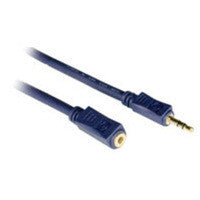 C2G 3ft Velocity™ 3.5mm Stereo Audio Extension Cable M/F audio cable 0.91 m Blue