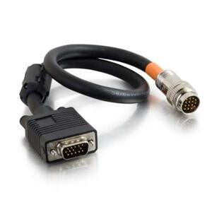 C2G VGA, 0.45 m VGA cable VGA (D-Sub) Black