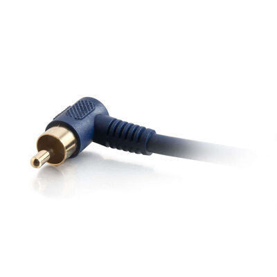 C2G 12ft Velocity Right Angled audio cable 3.6576 m RCA Blue