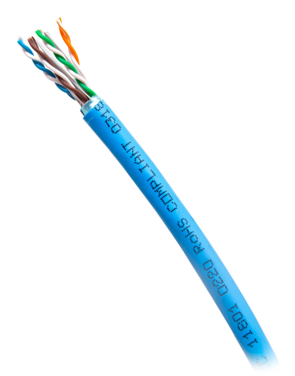 C2G 1000ft (304.8m) TAA-Compliant Cat6a Bulk Foil Shield (F/UTP) Ethernet Network Cable with Solid Conductors-Riser CMR-Rated - Blue