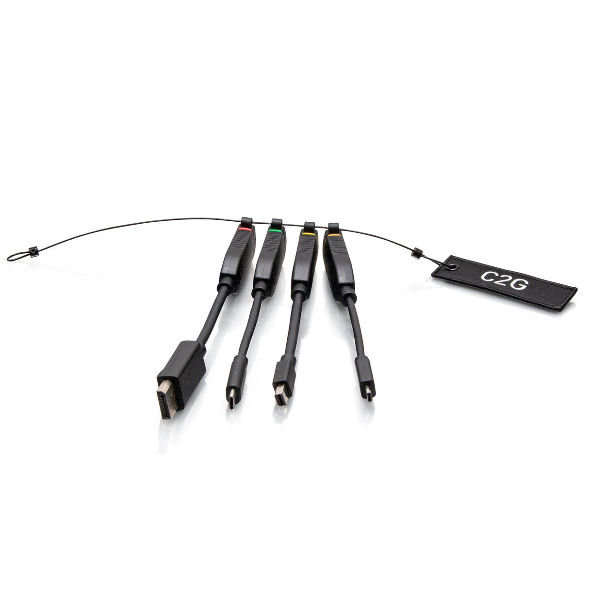 C2G Universal 4K HDMI® Dongle Adapter Ring with Color Coded Mini DisplayPort™, DisplayPort, USB-C®, and Micro HDMI