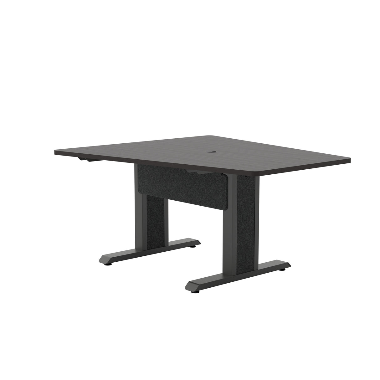 Middle Atlantic ForumTM Rectangle Table for 2 People, 30" Seated Height, Asian Night Table Top with Dark Table Base