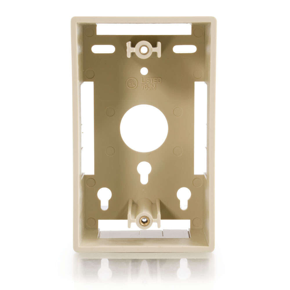 C2G Single Gang Wall Box - Ivory