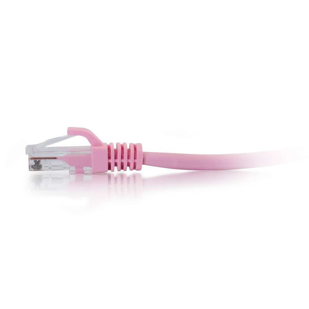 C2G 6" Cat6 networking cable Pink 0.15 m U/UTP (UTP)