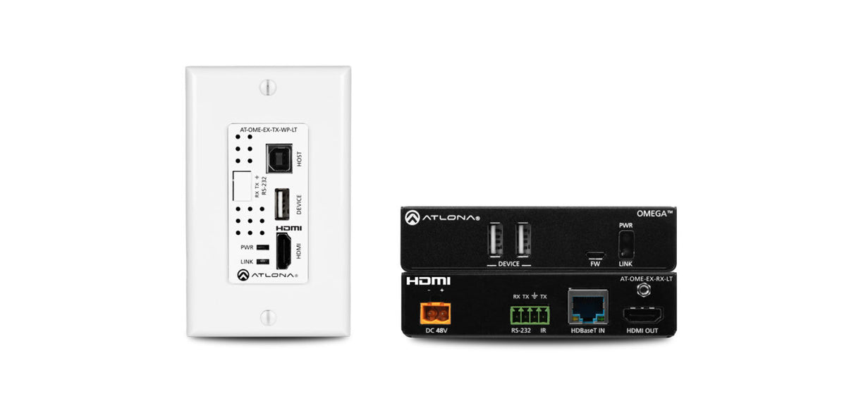 Atlona AT-OME-EX-WP-KIT-LT AV extender AV transmitter & transceiver Black, White