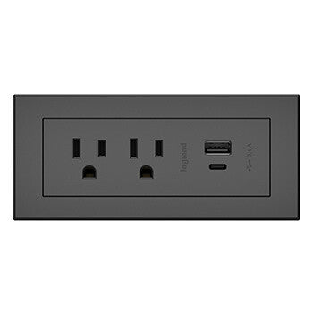 WIREMOLD RDZCBK socket-outlet 2x Type B + USB Type A + USB Type-C Black