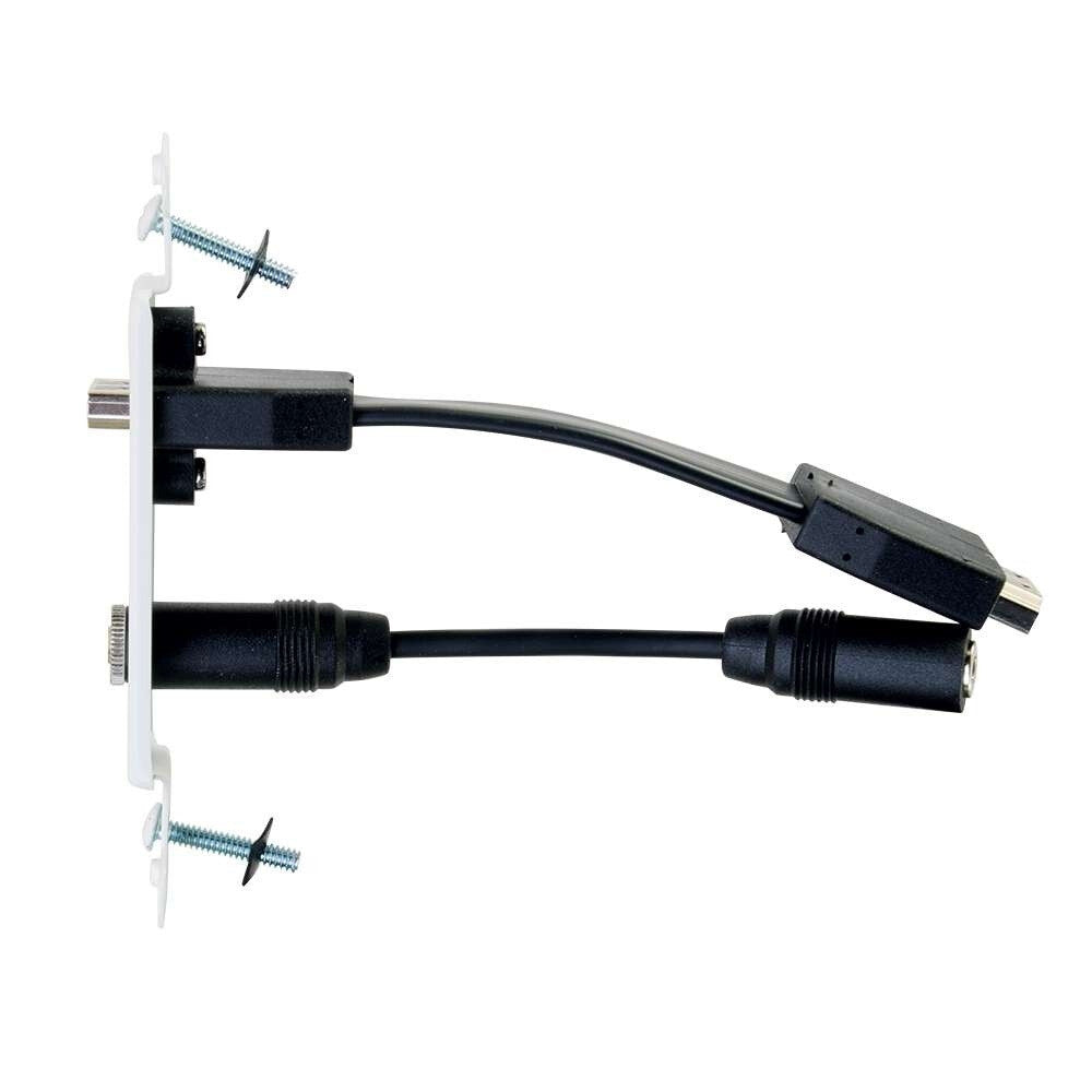 C2G HDMI® and 3.5mm Audio Pass Through Decorative Wall Plate - White