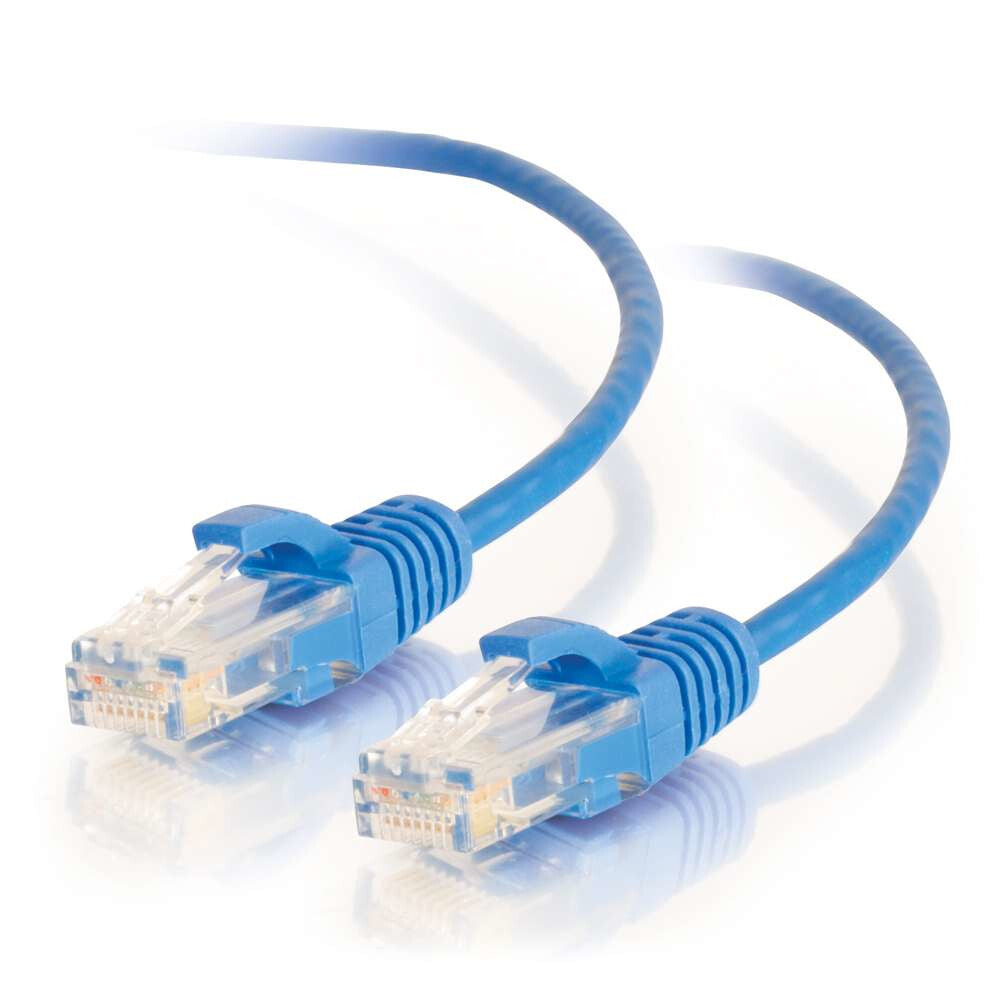 C2G 7ft (2.1m) Cat6 Snagless Unshielded UTP Slim Ethernet Network Patch Cable - Blue