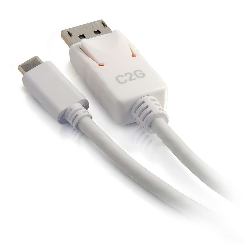 C2G 3ft (0.9m) USB-C® to DisplayPortTM Adapter Cable - 4K 30Hz - White