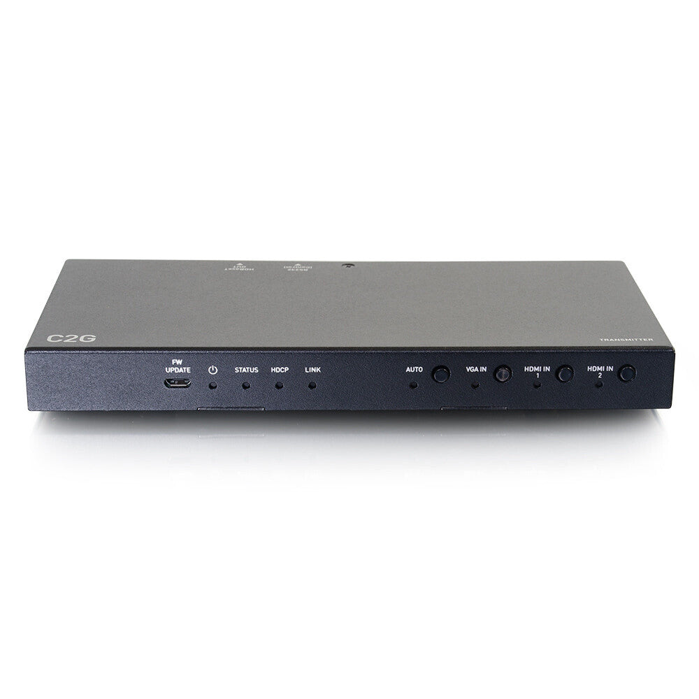 C2G Dual 4K HDMI® HDBaseT + VGA, 3.5mm, and RS232 over Cat Switching Extender Box Transmitter - 4K 60Hz