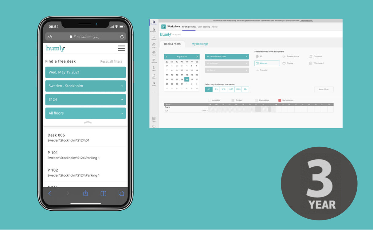 Humly HUM50033 software license/upgrade Full 1 license(s) Subscription English 3 year(s)