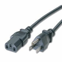 C2G Universal Power Cord, Black 3ft 0.91 m NEMA 5-15P