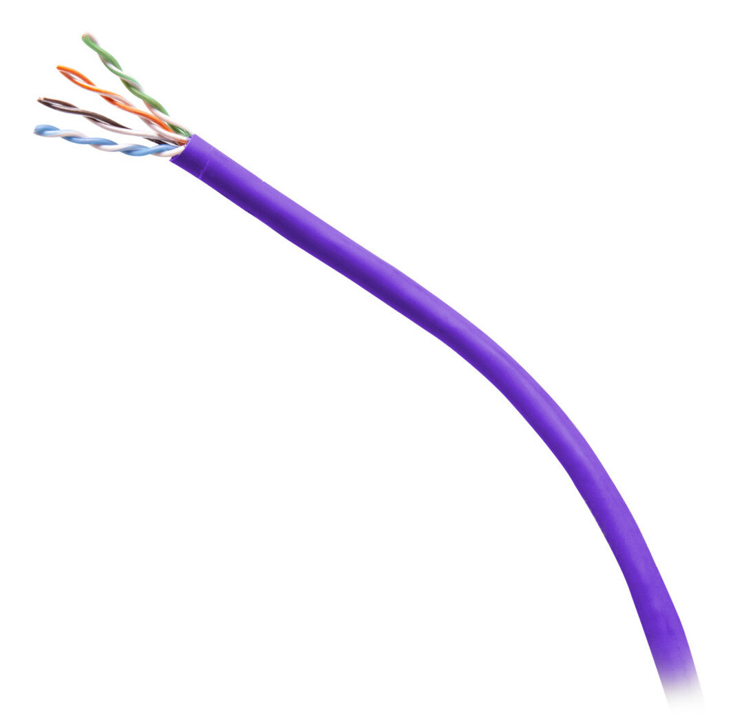 C2G 1000ft (304.8m) TAA-Compliant Cat6 Bulk Unshielded (UTP) Ethernet Network Cable with Solid Conductors-Plenum CMP-Rated - Purple