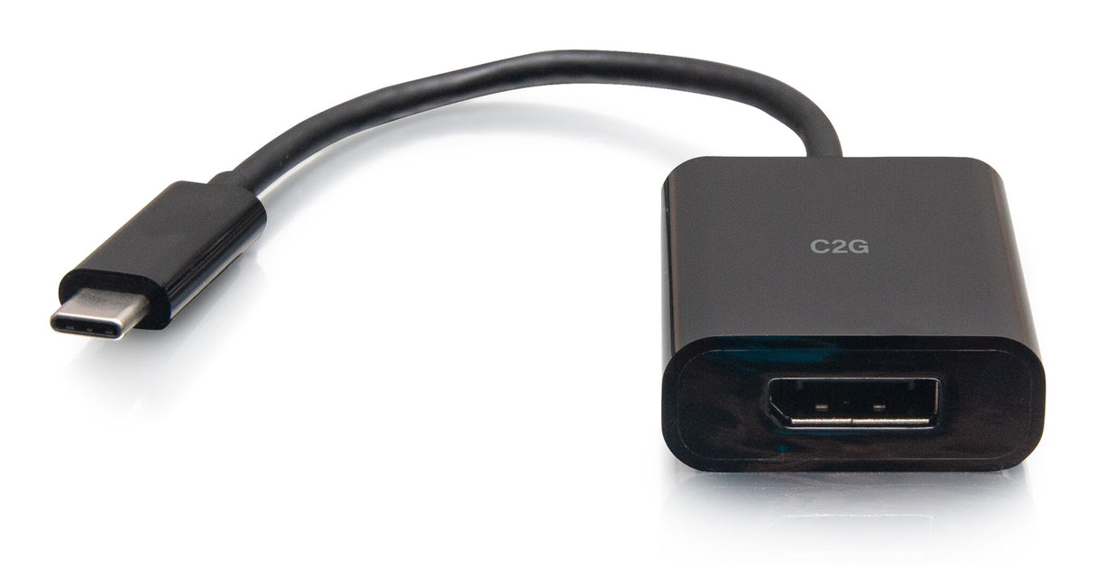 C2G USB-C to DisplayPort Adapter Converter - 4K 60Hz - Black