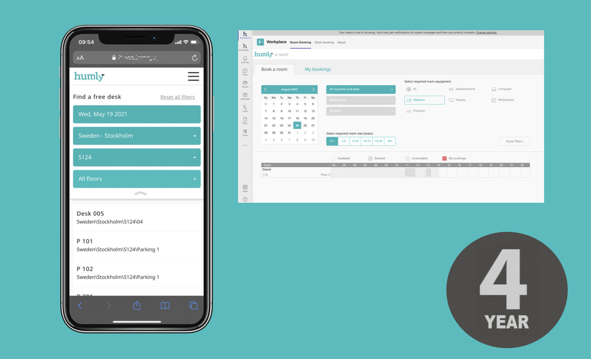 Humly HUM50034 software license/upgrade Full 1 license(s) Subscription English 4 year(s)