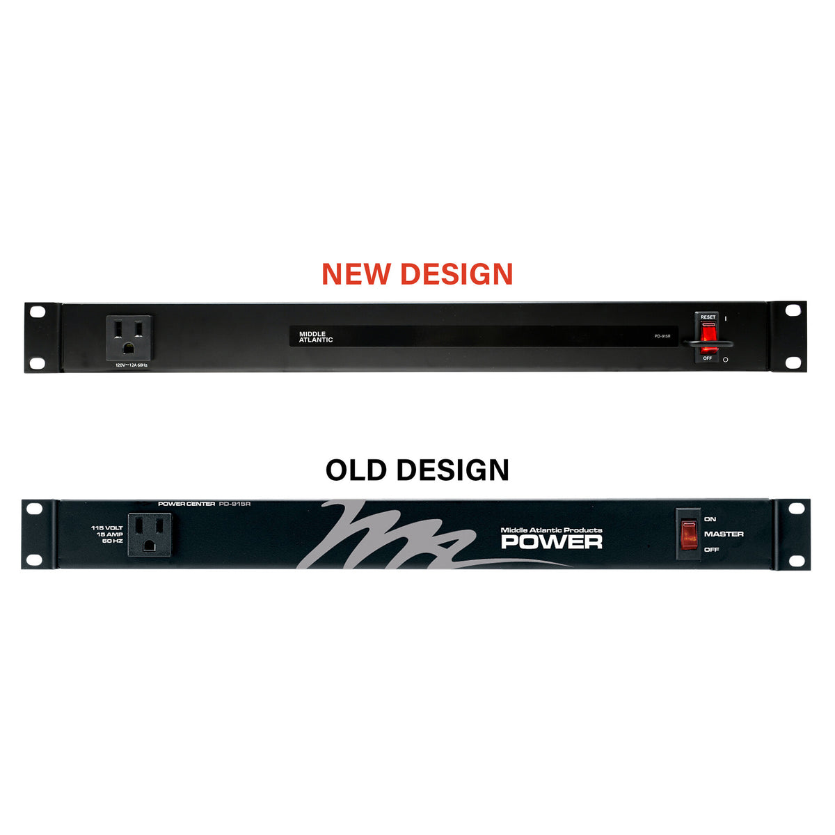 Middle Atlantic Rackmount Power, 9 Outlet, 15A, Basic Surge Protection - 9 ft Cord