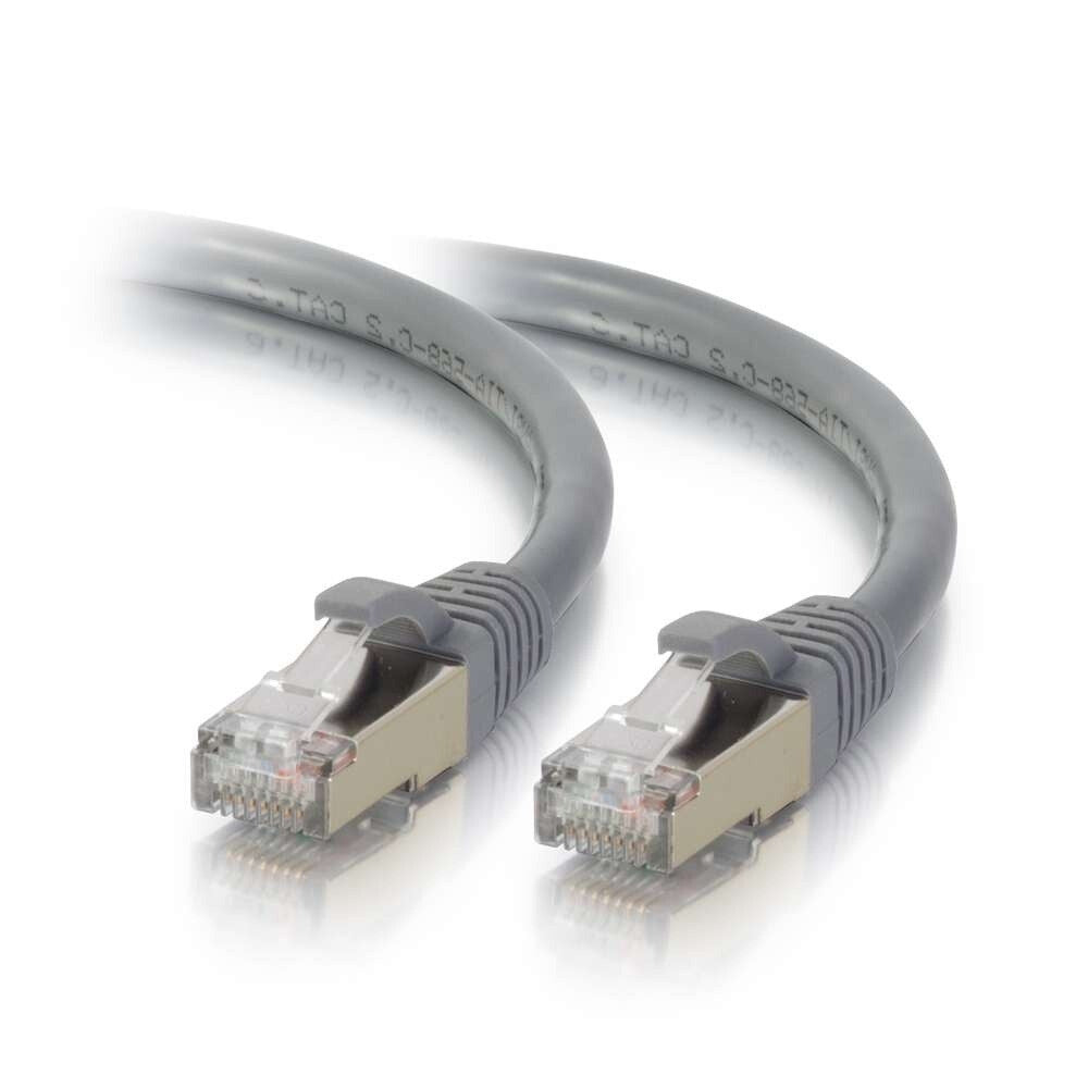 C2G 3ft (0.9m) Cat5e Snagless Shielded STP Ethernet Network Patch Cable - Gray