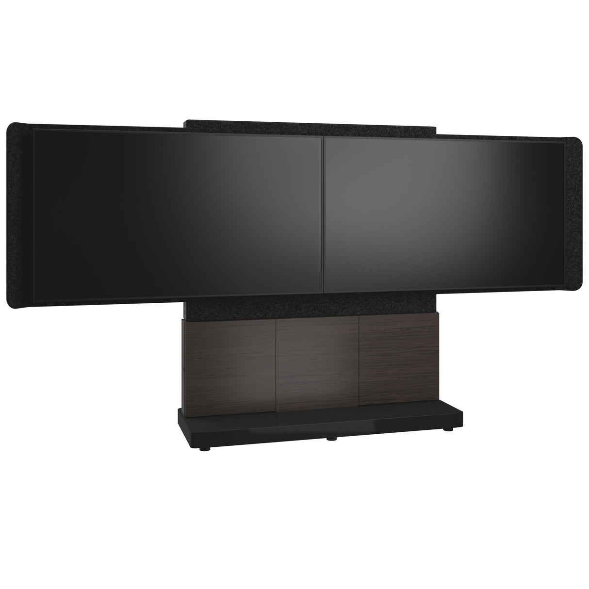 Middle Atlantic ForumTM Free-Standing 48" (2-Bay) Display Stand for (1) 42" to 55" Display, Light Finish