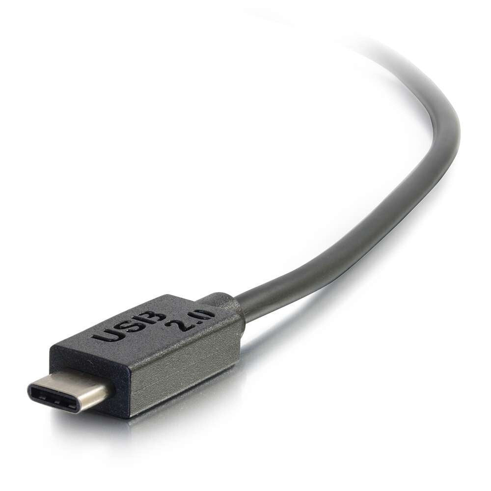 C2G 6ft (1.8m) USB 2.0 USB-C to USB-A Cable M/M - Black