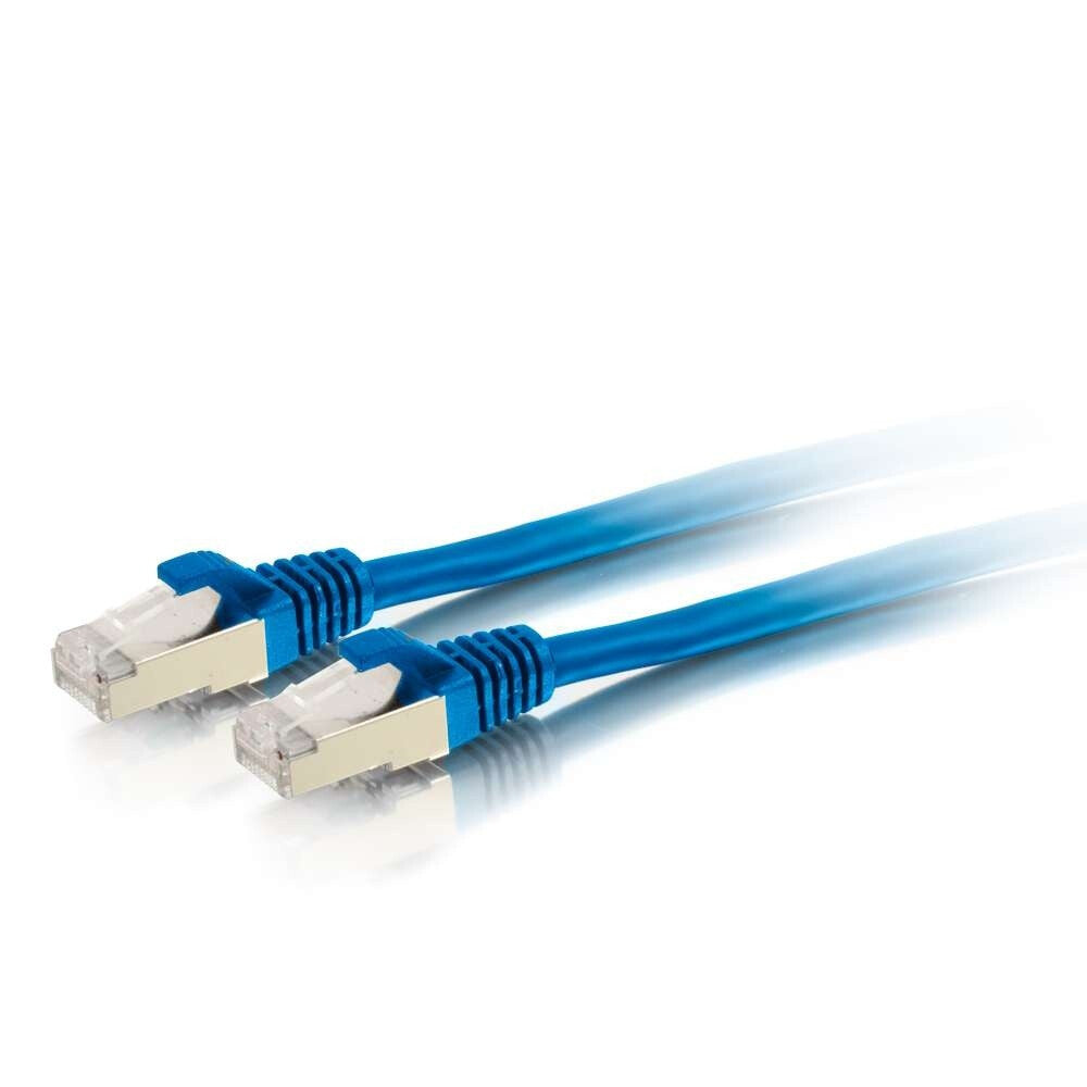 C2G 8ft (2.4m) Cat6 Snagless Shielded STP Ethernet Network Patch Cable - Blue