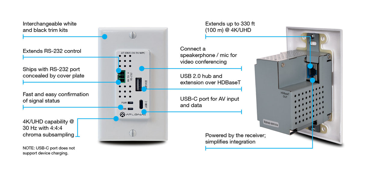 Atlona AT-OME-EX-TX-WPC AV extender AV transmitter