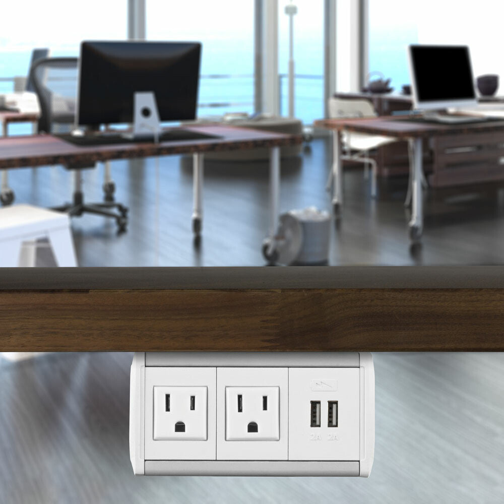 FSR SYM-UT-2AC1CA-AWW socket-outlet 2 x Type B + 2 x USB Type A Black, Grey, White